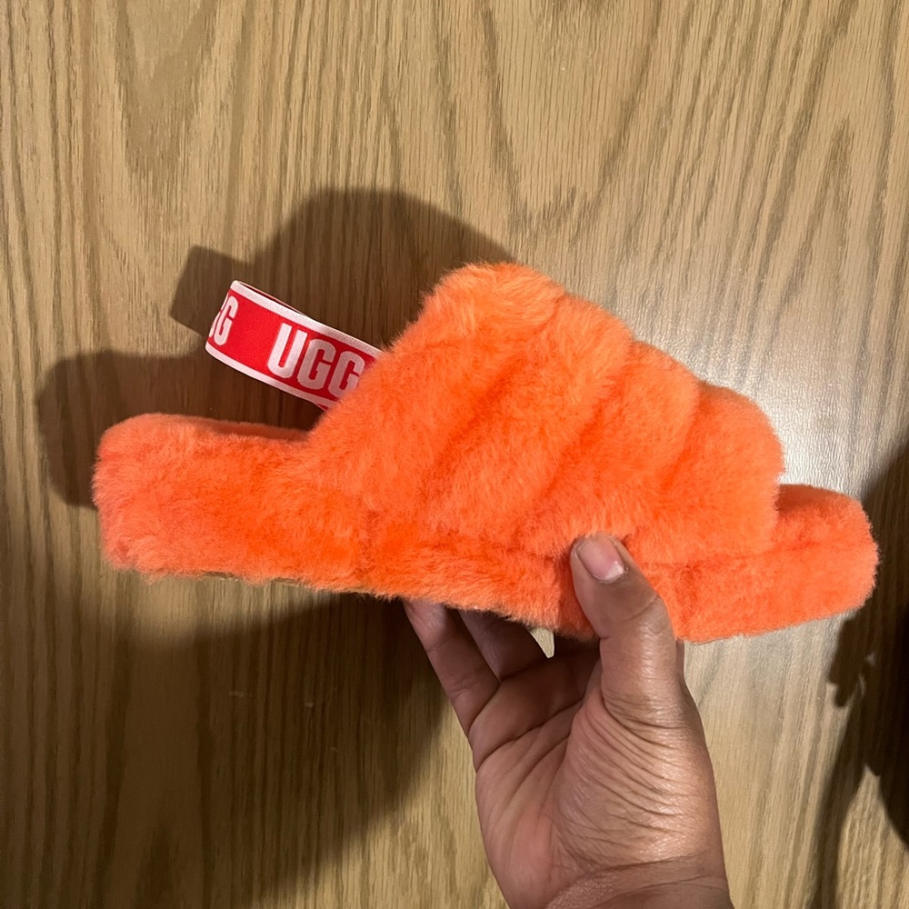 Orange UGG slippers